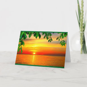 Sjö Wbollago Sunset tänker på dig Kort