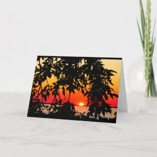 Sjö Wbollago Sunset tänker på dig Kort