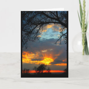 Sjö Wbollago Sunset tänker på dig Kort