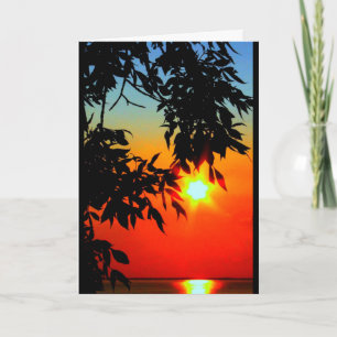 Sjö Wbollago Sunset tänker på dig Kort