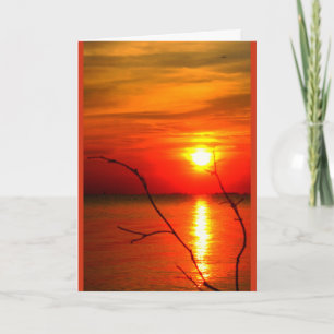 Sjö Wbollago Sunset tänker på dig Kort