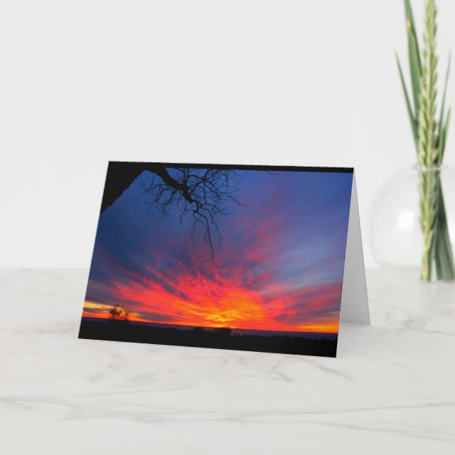 Sjö Wbollago Sunset tänker på dig Kort (Framsida)