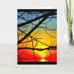 Sjö Wbollago Sunset tänker på dig Kort