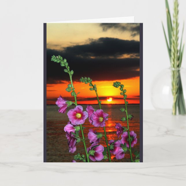 Sjö Wbollago Sunset tänker på dig Kort (Framsida)