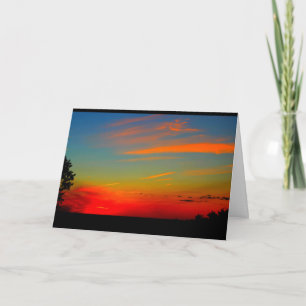 Sjö Wbollago Sunset tänker på dig Kort