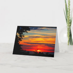 Sjö Wbollago Sunset tänker på dig Kort