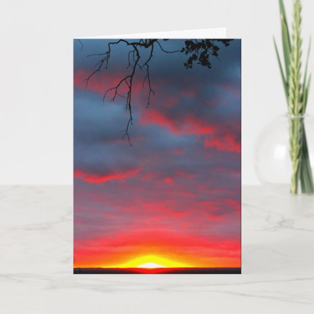 Sjö Wbollago Sunset tänker på dig Kort (Framsida)