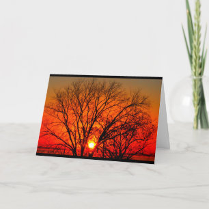 Sjö Wbollago Sunset tänker på dig Kort