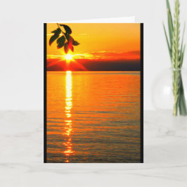 Sjö Wbollago Sunset tänker på dig Kort