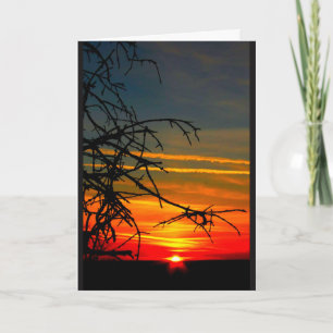 Sjö Wbollago Sunset tänker på dig Kort