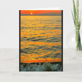 Sjö Wbollago Sunset tänker på dig Kort