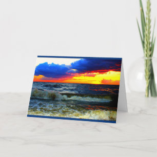Sjö Wbollago Sunset tänker på dig Kort