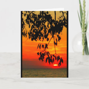 Sjö Wbollago Sunset tänker på dig Kort