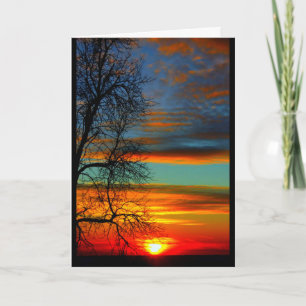 Sjö Wbollago Sunset tänker på dig Kort