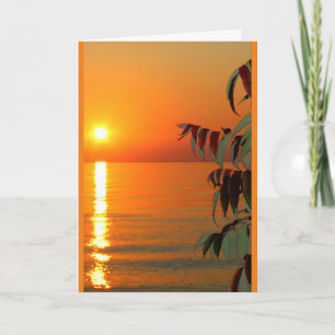 Sjö Wbollago Sunset tänker på dig Kort