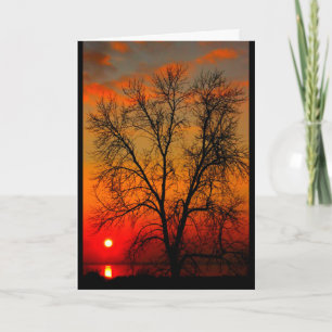 Sjö Wbollago Sunset tänker på dig Kort