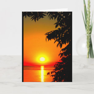 Sjö Wbollago Sunset tänker på dig Kort
