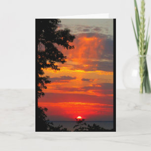 Sjö Wbollago Sunset tänker på dig Kort