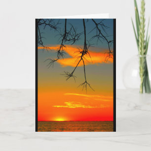 Sjö Wbollago Sunset tänker på dig Kort