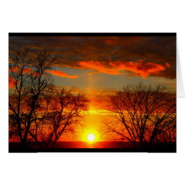 Sjö Wbollago Sunset valfritt Tillfälle-kort Hälsningskort