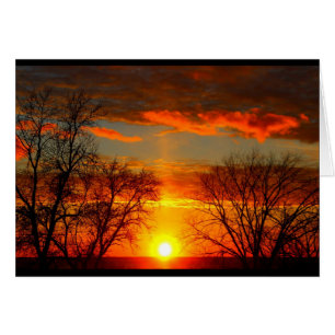Sjö Wbollago Sunset valfritt Tillfälle-kort Hälsningskort