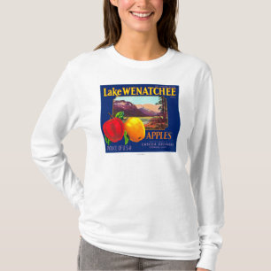 Sjö Wenatchee Apple Label (blå) - Cashmere, WA Tee