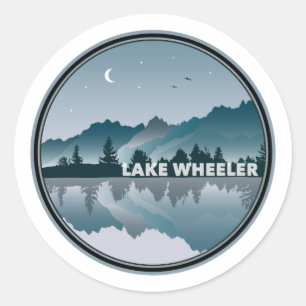 Sjö Wheeler North Carolina Reflection Runt Klistermärke