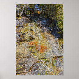 Sjö Willoughby Roadside Waterfall, Vermont Poster