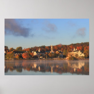 Sjö Winnipesaukee Meredith Höstmorgon Poster