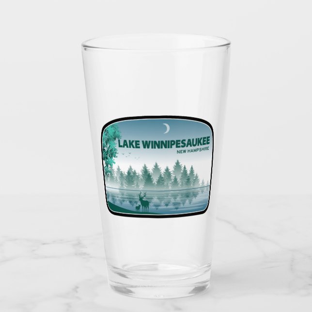 Sjö Winnipesaukee New Hampshire Hjort Glaskopp (Framsida)