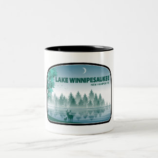 Sjö Winnipesaukee New Hampshire Hjort Två-Tonad Mugg