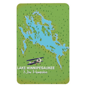 Sjö Winnipesaukee New Hampshire-reseaffisch Magnet