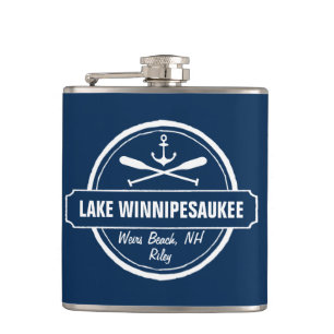 Sjö Winnipesaukee NH anpassningsbar town, namn, a Fickplunta