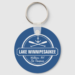 Sjö Winnipesaukee NH anpassningsbar town, namn, a Nyckelring