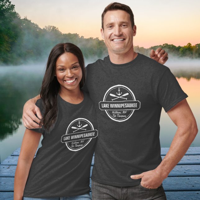 Sjö Winnipesaukee NH anpassningsbar town, namn, an T-shirt (Skapare uppladdad)