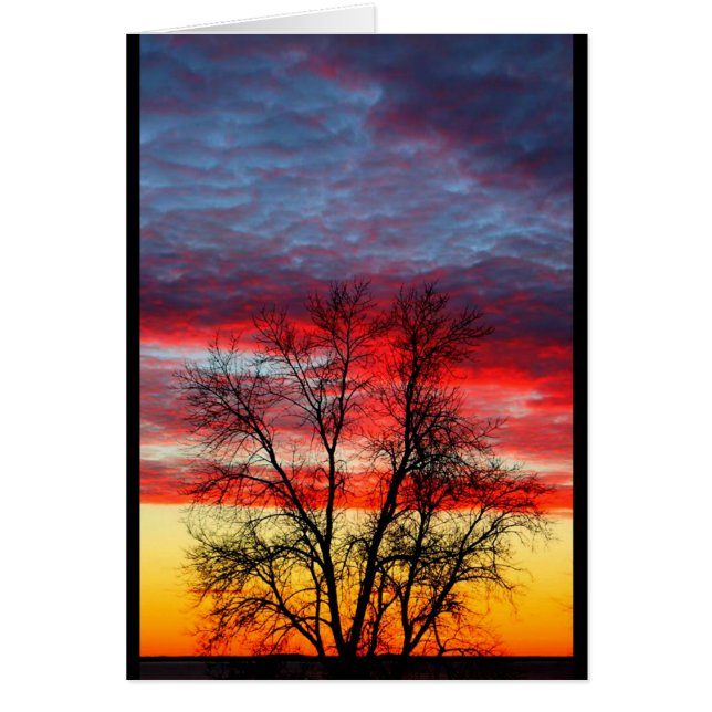 Sjö WKago American Flagga Sunset Hälsningskort (Framsidan)