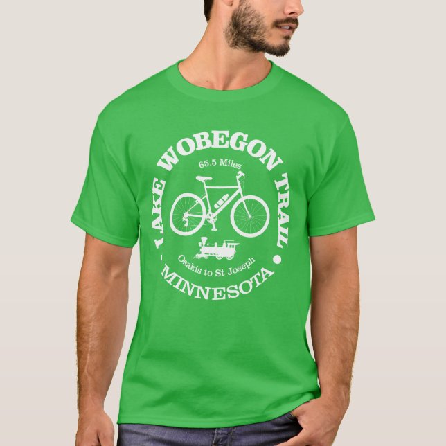 Sjö Wobegon Trail (cykling) T Shirt (Framsida)