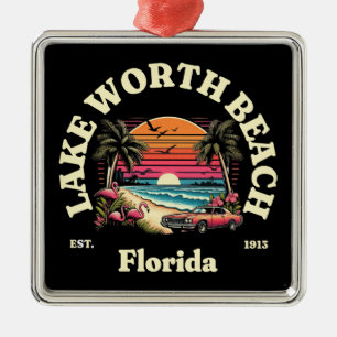 Sjö Worth Beach,Florida Julgransprydnad Metall