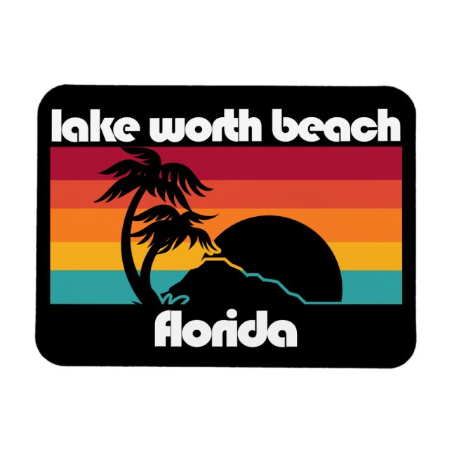 Sjö Worth Beach Florida Magnet (Horisontell)