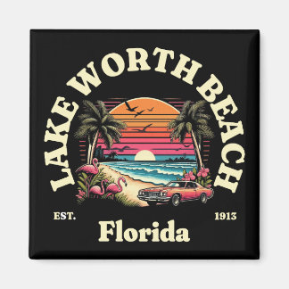 Sjö Worth Beach,Florida Magnet