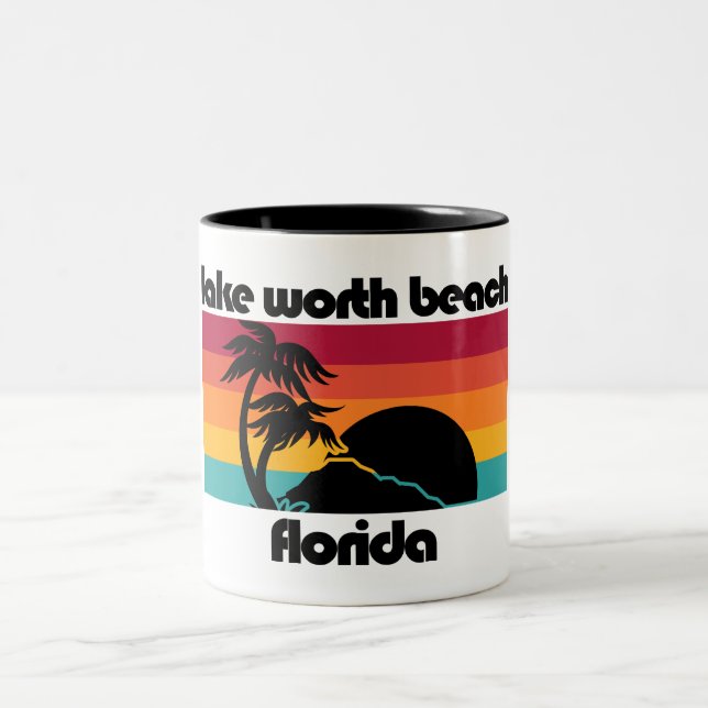 Sjö Worth Beach Florida Två-Tonad Mugg (Center)