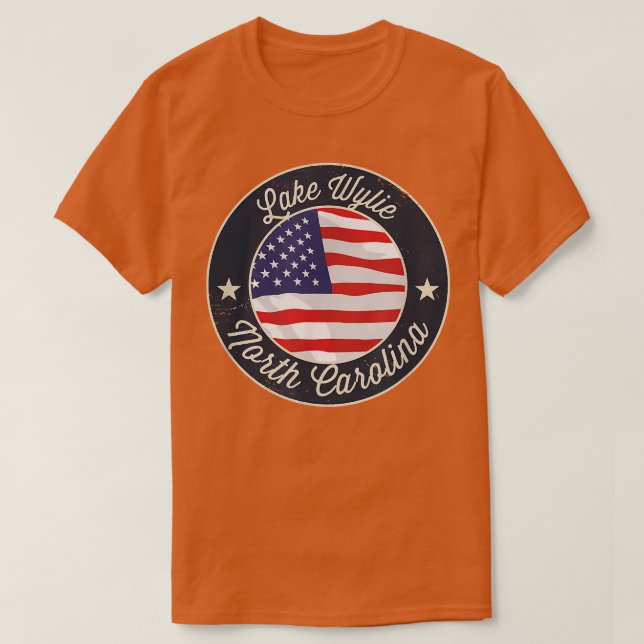 Sjö Wylie - Patriotic North Carolina Souvenir T-S T Shirt (Design framsida)