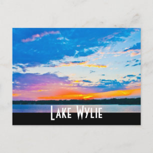 Sjö Wylie sunset Vykort