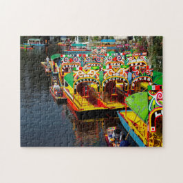 Sjö Xochimilco Mexiko. Pussel