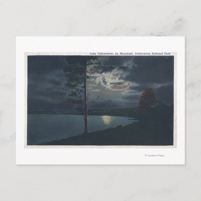 Sjö Yellowstone, Sjö WYView av Moonlight Vykort (Framsida)
