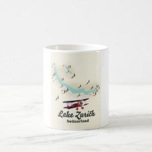 sjö Zürich Schweiz karta Kaffemugg
