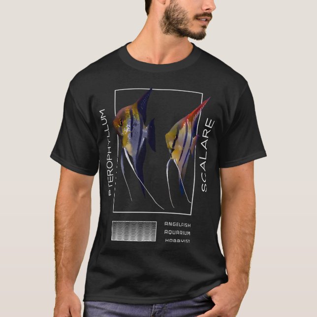 Sjöängel Pterophyllum scalare T Shirt (Framsida)