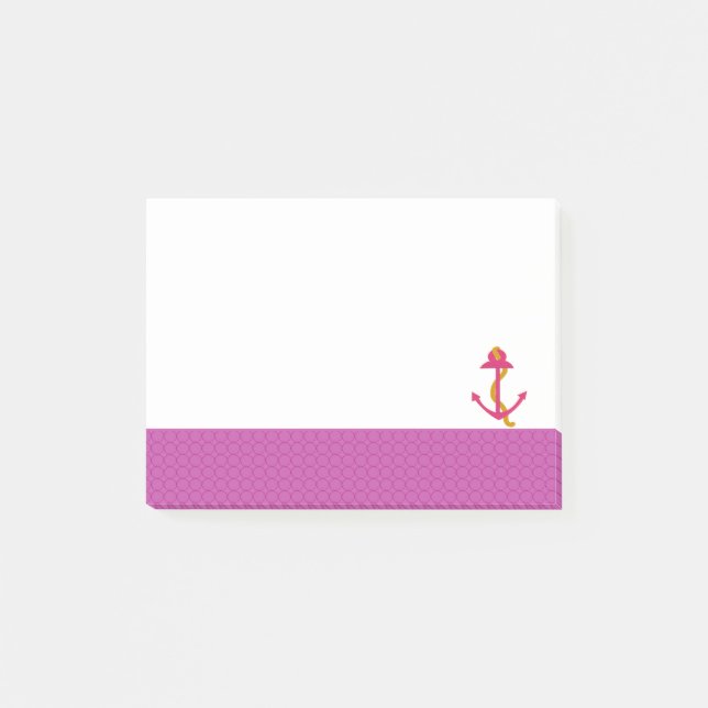 Sjöankare med rosa kant post-it block (Framsida)