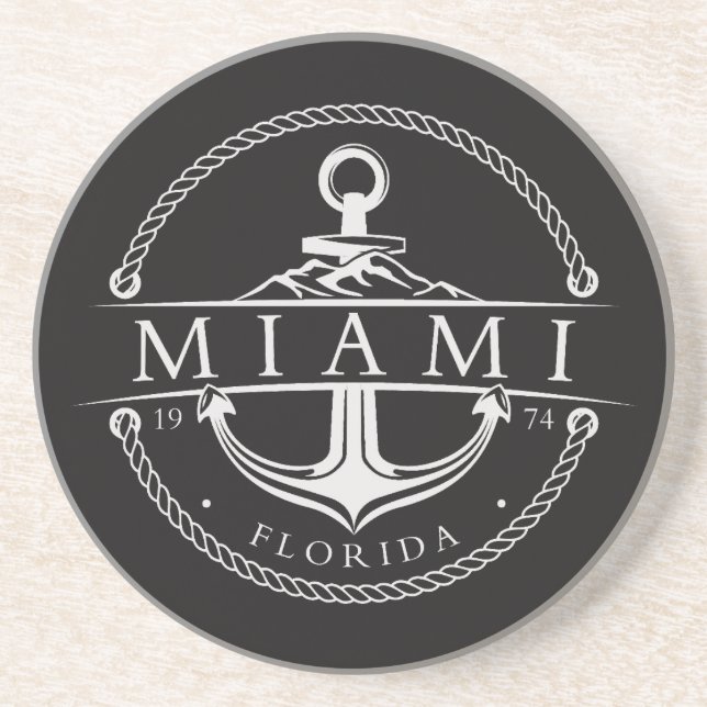 Sjöankare Miami Florida 1974 Underlägg (Framsidan)