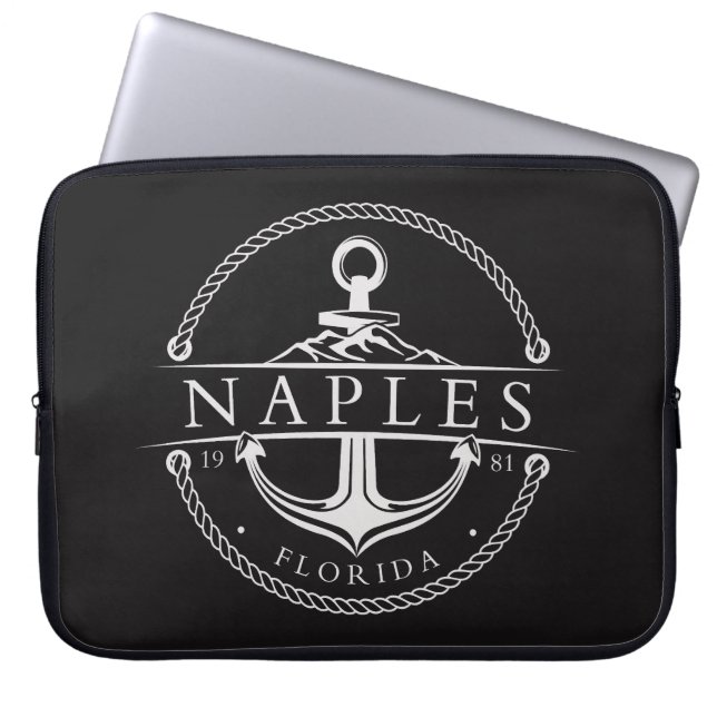 Sjöankare Naples Florida 1981 Laptop Fodral (Framsidan)